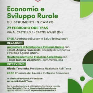 ACLI Terra: convegno sul tema "Economia e Sviluppo Rurale - gli strumenti in campo”