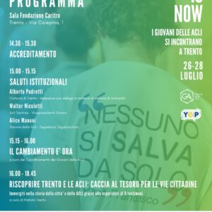 Giovani Acli: Change is now il cambiamento è ora!
