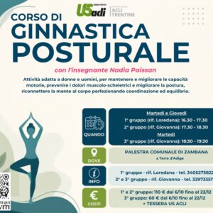 Ginnastica posturale con Nadia Paissan